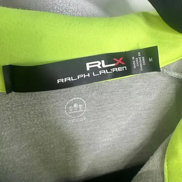 RLX Ralph Lauren Performance Tech Half Zip Pullover Grey Medium (w1) - Picture 5 of 11